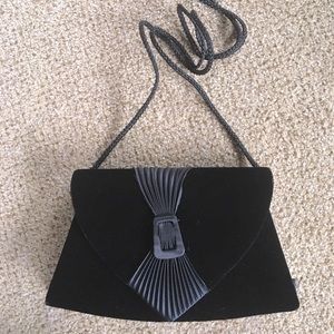 Velvet and satin cocktail purse